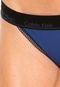 Calcinha Calvin Klein Underwear Tanga Logo Azul - Marca Calvin Klein Underwear