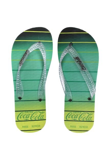 Chinelo Coca Cola Shoes Listras Verde - Marca Coca Cola