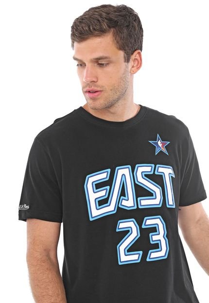 Camiseta Mitchell & Ness NBA East 23 James Preta - Marca Mitchell & Ness