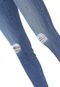 Calça Jeans Vero Moda Skinny Cropped Destroyed Azul - Marca Vero Moda
