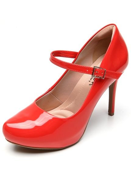 Scarpin Ramarim Verniz Vermelho - Marca Ramarim