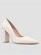 Scarpin CBK Salto Alto Grosso Couro Nude  Bege - Marca CHIBINSKI