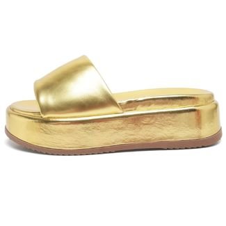 Papete Chinela Tamanco Feminino DUBUY 2062FG DOURADO