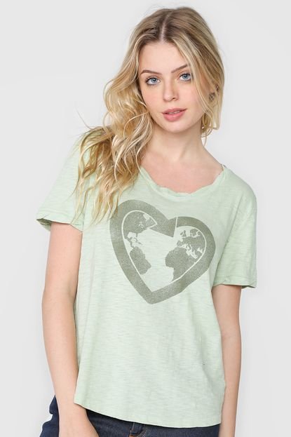 Blusa GAP Heart Verde - Marca GAP