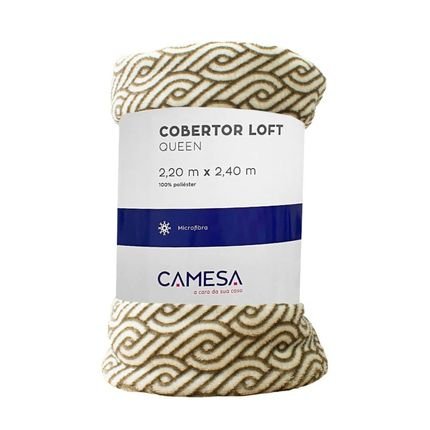Cobertor Queen Manta Microfibra Antialérgico 2,2x2,4m Waves - Camesa - Marca Camesa