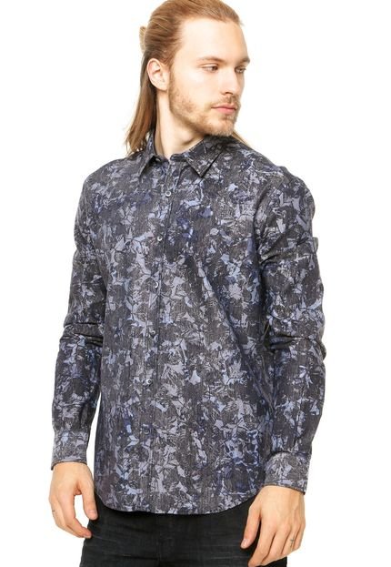 Camisa Sarja Manga Longa Ellus 2ND Floor Camouflage Azul - Marca 2ND Floor