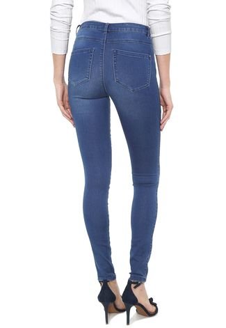 Calça Jeans Only Skinny Estonada Azul