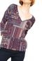 Blusa BRIARD Estampada Roxa - Marca BRIARD