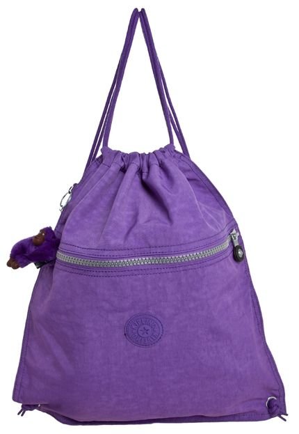 Mochila Kipling Estilo Saco Roxa - Marca Kipling