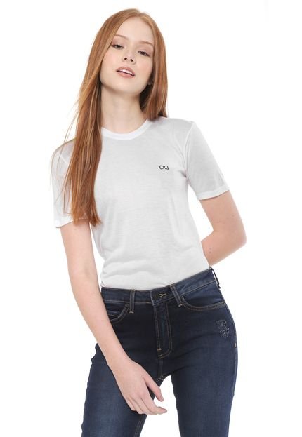 Camiseta Calvin Klein Jeans Lisa Branca - Marca Calvin Klein Jeans
