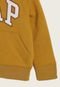 Blusa Infantil de Moletom GAP Logo Bordado Amarela - Marca GAP