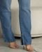 Calça Jeans Wide Loose Feminina Cintura Alta Abertura Lateral Na Barra 23392 Média Consciência - Marca Consciência
