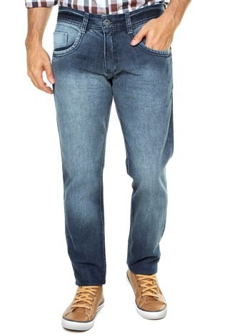 Calça Jeans Biotipo Slim Fit Simples Azul
