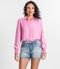 Camisa Feminina Manga Longa Punho Lastex Select Rosa - Marca Select