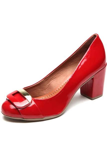 Scarpin DAFITI SHOES Fivela Vermelho - Marca DAFITI SHOES