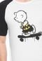 Camiseta Snoopy Estampada Branca/Preta - Marca Snoopy