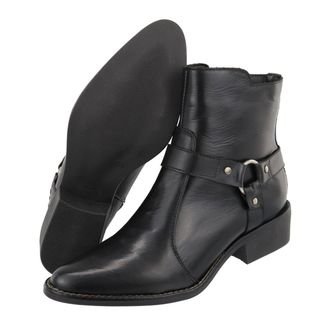 Bota em Couro Feminina Cano Baixo Bico Fino Preto Tellini Store