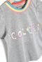 Camiseta Colcci Kids Menina Lettering Cinza - Marca Colcci Kids