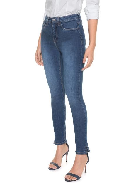 Calça Jeans Calvin Klein Skinny Estonada Azul - Marca Calvin Klein
