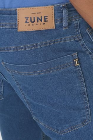 Calça Jeans Zune Slim Pespontos Azul