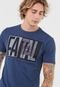 Camiseta Fatal Lettering Azul-Marinho - Marca Fatal