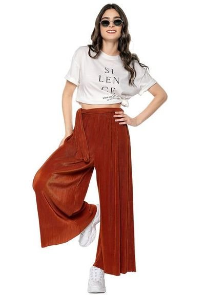Pantalon top terracota mujer