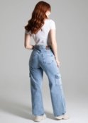 Calça Jeans Sawary Wide Leg Petit - 277876 - Azul - Sawary - Marca Sawary