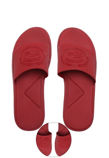 Chinelo Lacoste L.30 Slide 318 1 Caw Vermelho - Marca Lacoste