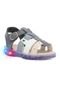 Sandalia Papete Infantil Masculino com LED Funfy Menino 2311A  Cinza - Marca Funfy