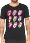 Camiseta bandUP! The Rolling Stones Preta - Marca bandUP!