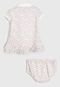 Vestido Polo Ralph Lauren Infantil Com Tapa Fralda Branco/Rosa - Marca Polo Ralph Lauren