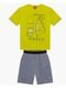 Conjunto Infantil Menino Camiseta   Bermuda Kyly Verde Amarelado - Marca Kyly