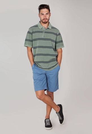 Camisa Polo Tommy Hilfiger Striped Verde