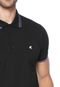 Camisa Polo Malwee Slim Listras Preta - Marca Malwee