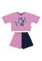 Conjunto Infantil com Blusa e Short para Menina Bee Loop Roxo - Marca Bee Loop