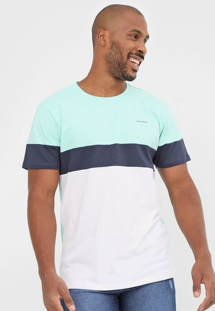 Camiseta Yachtsman Color Block Verde/Azul-Marinho - Marca Yachtsman
