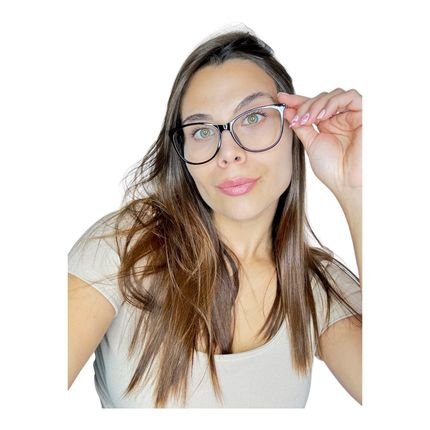 Armação Óculos De Grau Feminina Gatinho Claire Preto  - Marca Palas Eyewear