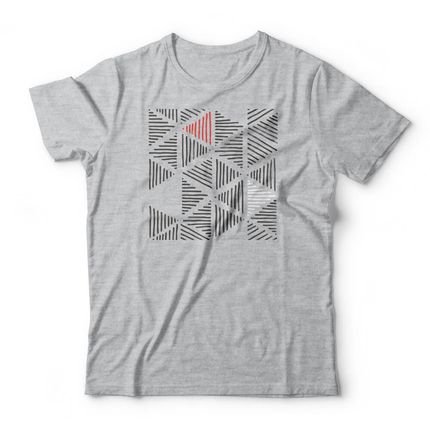 Camiseta Mosaic Arrows - Mescla Cinza - Marca Studio Geek 