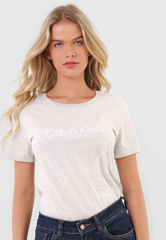 Blusa Calvin Klein Logo Cinza