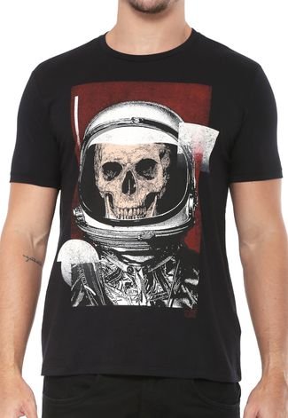 Camiseta Ellus 2ND Floor Skull Preta