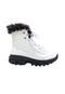 Bota Forrada Neve e Frio Nylon Bordado Branco/Preto - Marca Sapatos e Botas