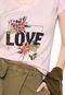 Camiseta Disparate Love Rosa - Marca Disparate