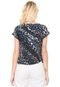 Blusa Gris Transpassada Animal Print Preta - Marca Gris