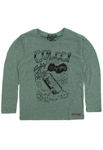 Camiseta Colcci Fun Menino Escrita Verde - Marca Colcci Fun