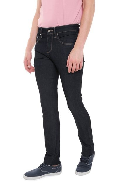 Calça Jeans Lacoste Reta Logo Azul-marinho - Marca Lacoste
