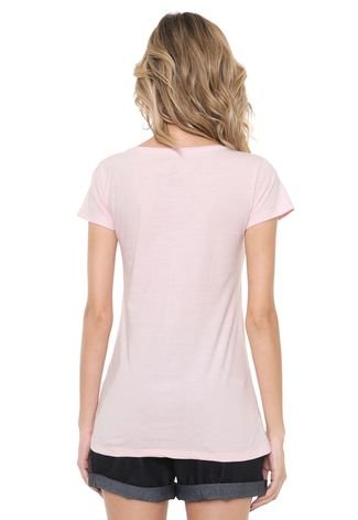 Camiseta Planet Girls Estampada Rosa