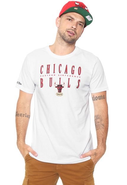Camiseta Mitchell & Ness Chicago Bulls Branca - Marca Mitchell & Ness