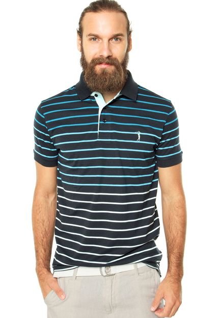 Camisa Polo Aleatory Listras Azul - Marca Aleatory