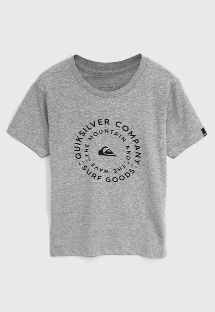 Camiseta Quiksilver Infantil Rolling On Kids Cinza - Marca Quiksilver