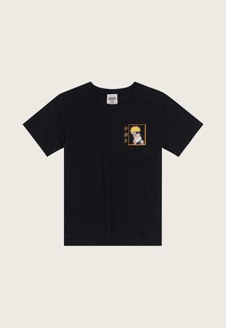 Camiseta Infantil Brandili Naruto Preta